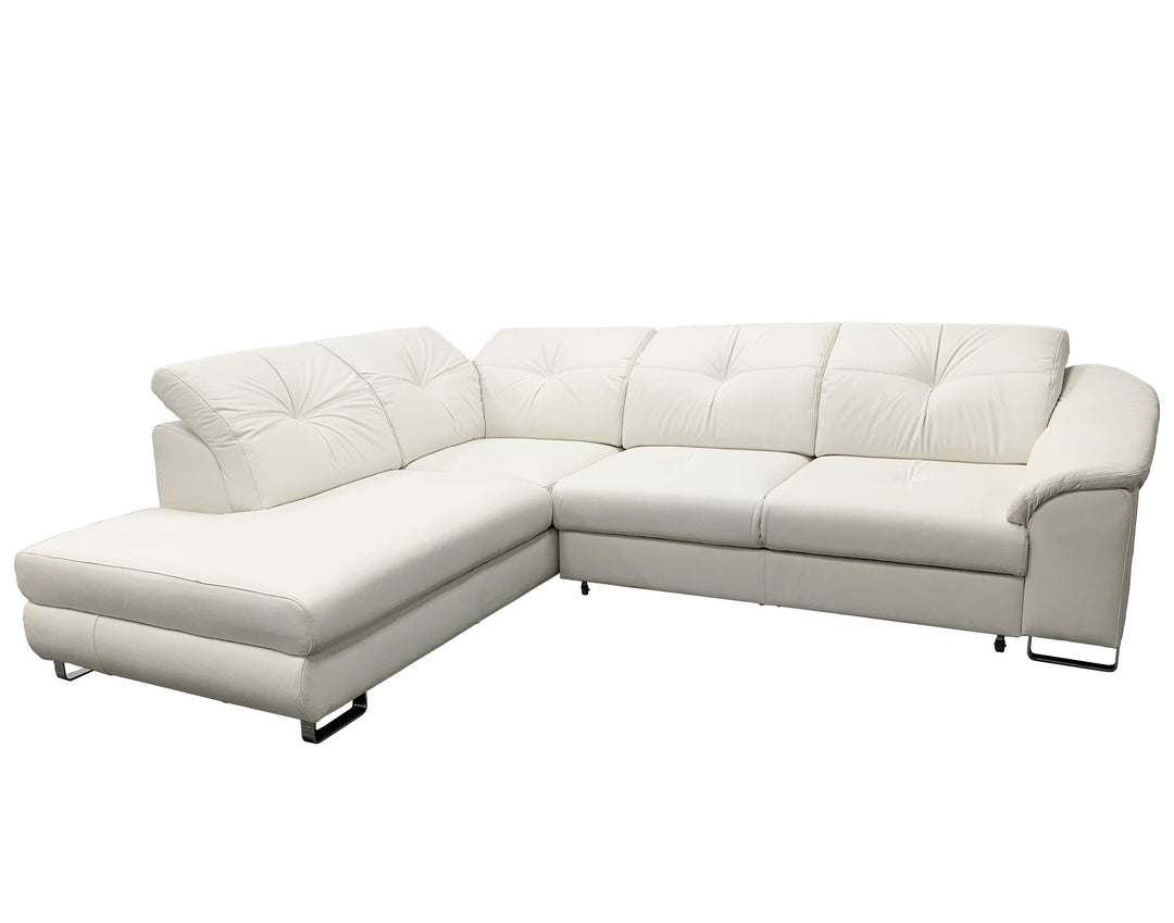 EGO Leather Sectional Sleeper Sofa, Left Corner