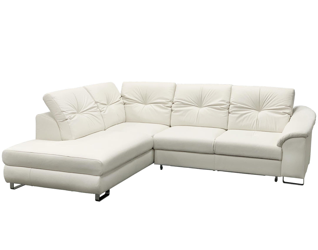 EGO Leather Sectional Sleeper Sofa, Left Corner