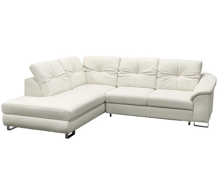 EGO Leather Sectional Sleeper Sofa, Left Corner