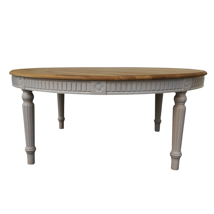 Hand made Solid Wood Dining Table Set BADI with 6 chairs