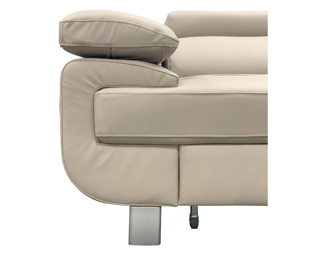 LOTUS Leather Sectional Sleeper Sofa, Right Corner