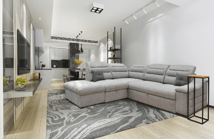 Oliver Sectional Sofa-Bed Gray