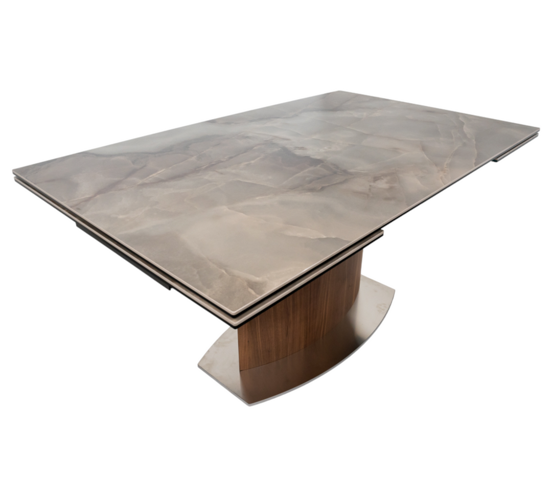 Extendable Dining Table ARNARDO with ceramic top