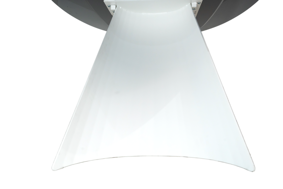 Dining Table GIORGIA with white ceramic top and metal base
