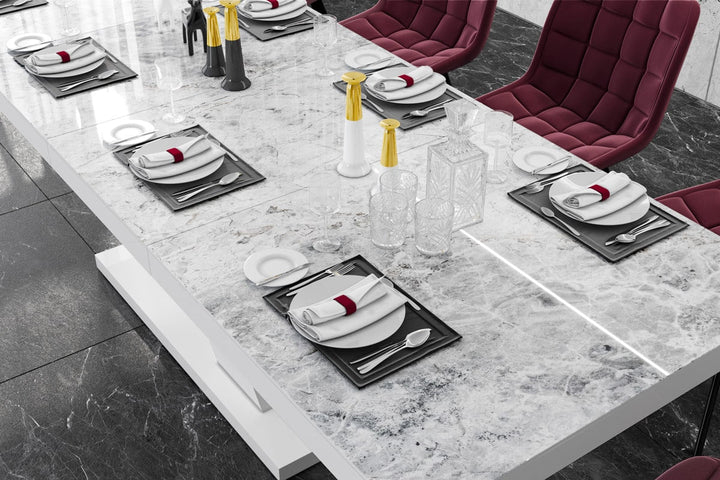 Extendable Dining Table XENNA for up to 10 people
