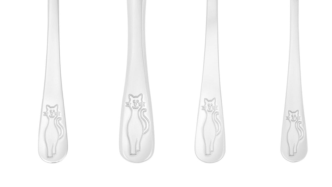 CAT Children 4 Piece 18/10 Stainless Steel Flatware Set