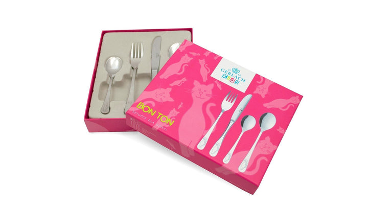 CAT Children 4 Piece 18/10 Stainless Steel Flatware Set