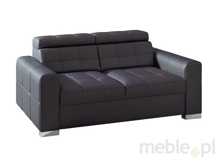 Loveseat IRYS 2 Black/ Red stiches