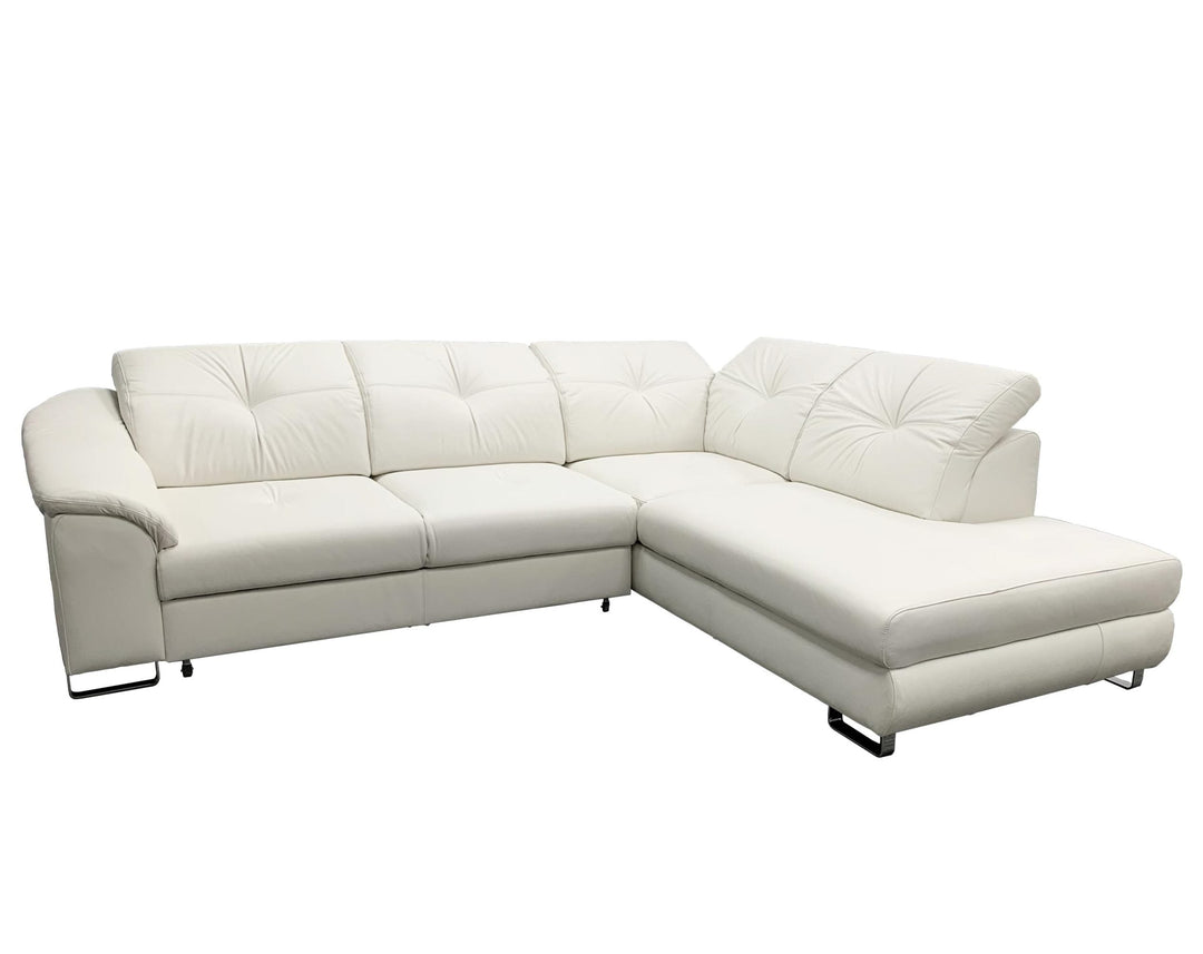 EGO Leather Sectional Sleeper Sofa, Left Corner