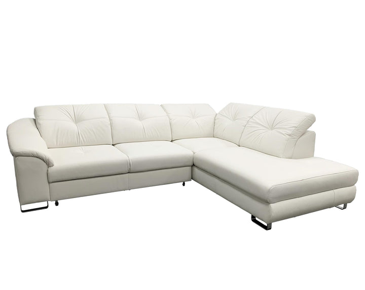 EGO Leather Sectional Sleeper Sofa, Left Corner