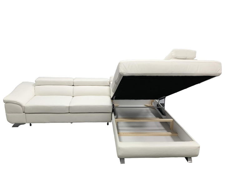 LAGOS Leather Sectional Sleeper Sofa