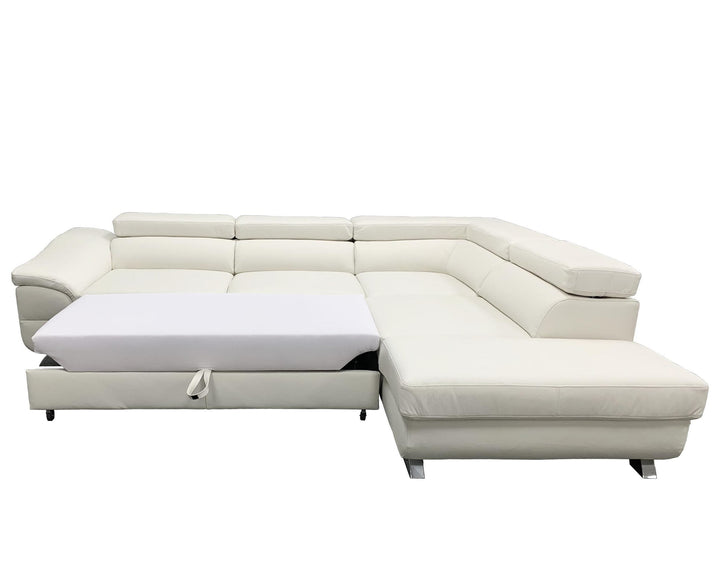 LAGOS Leather Sectional Sleeper Sofa