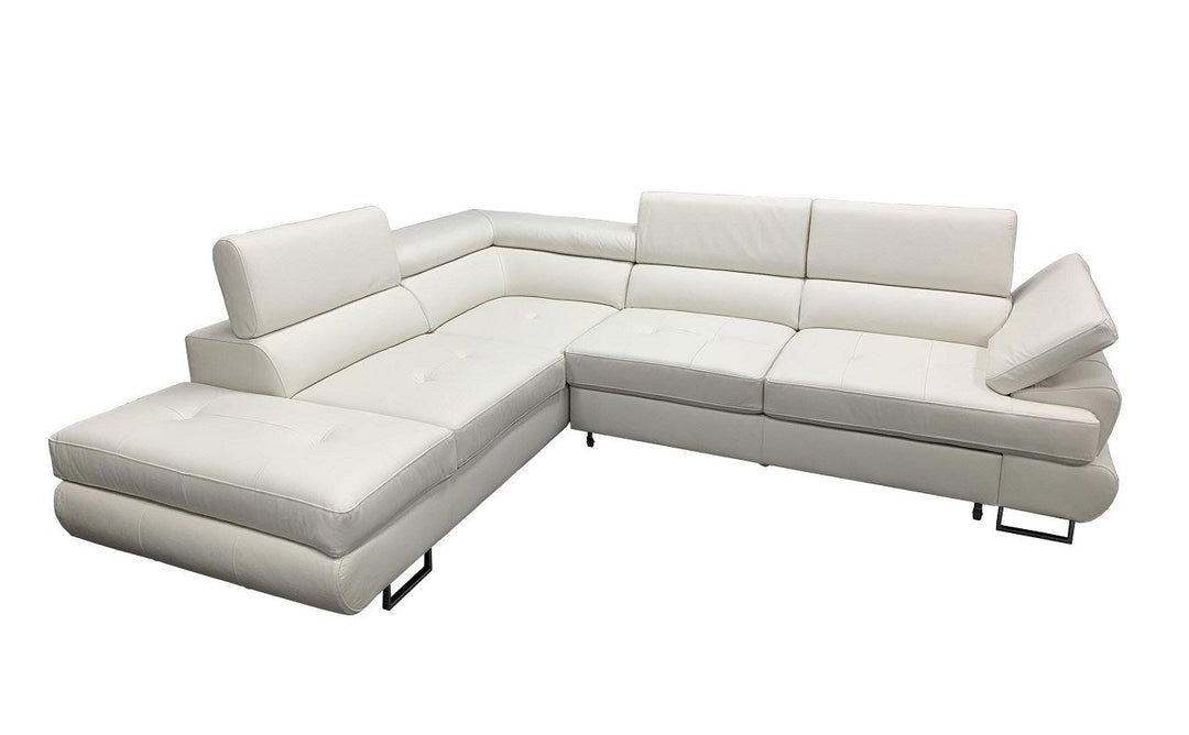 LUTON Leather Sectional Sleeper Sofa