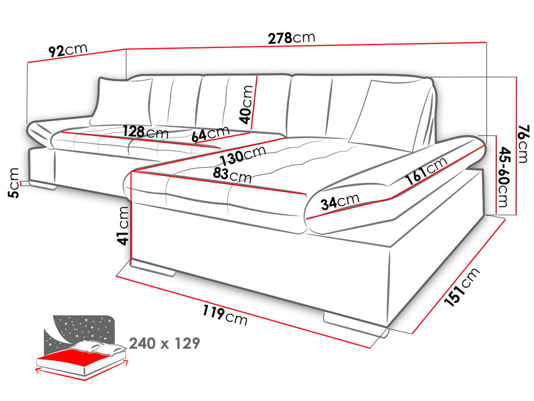 FELIX Sectional Sleeper Sofa