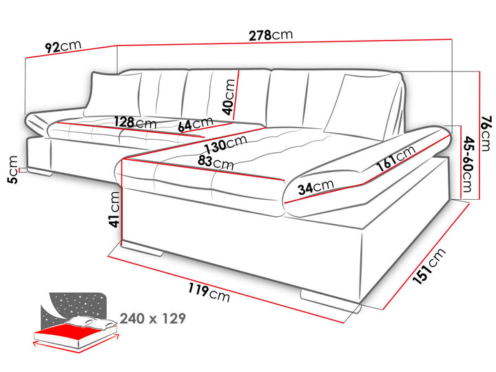 FELIX Sectional Sleeper Sofa