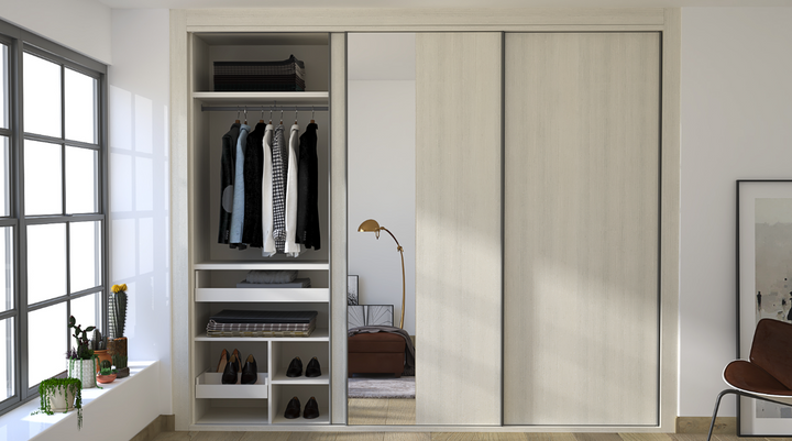 Rosalía Built in a wall 3- sliding door Wardrobe AV004