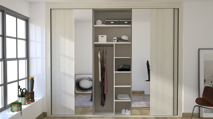 Rosalía Built in a wall 3- sliding door Wardrobe AV004