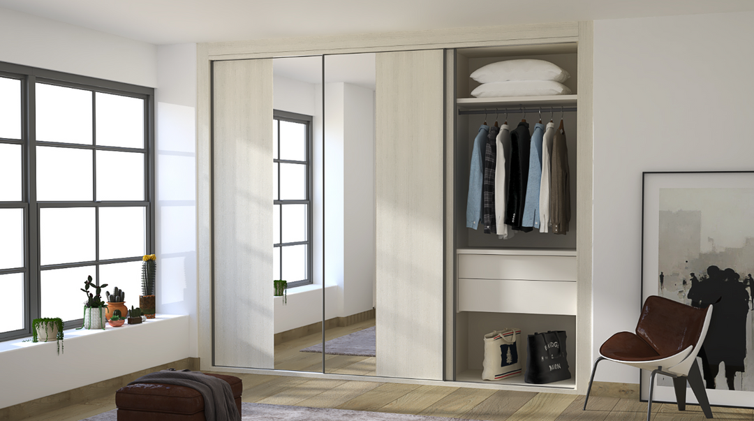 Rosalía Built in a wall 3- sliding door Wardrobe AV004