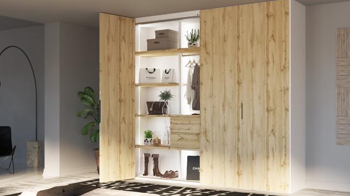 Miravet 4-door bifold Wardrobe AV011