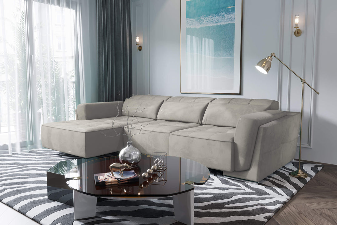 Bilbao Beige Sectional Sofa Left Chaise