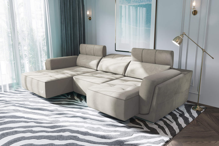 Bilbao Beige Sectional Sofa Left Chaise