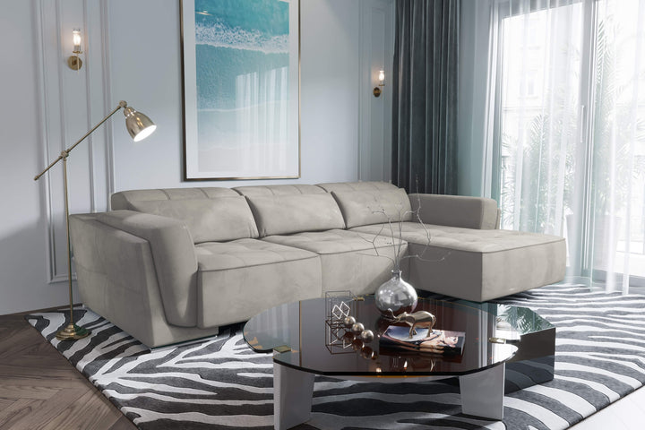 Bilbao Beige Sectional Sofa Right Chaise