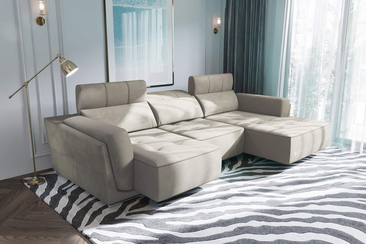 Bilbao Beige Sectional Sofa Right Chaise