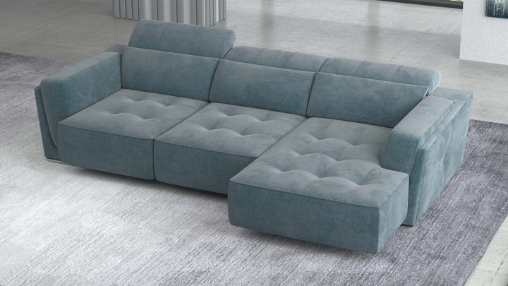 Bilbao Midnight Blue Sectional Sofa Right Chaise