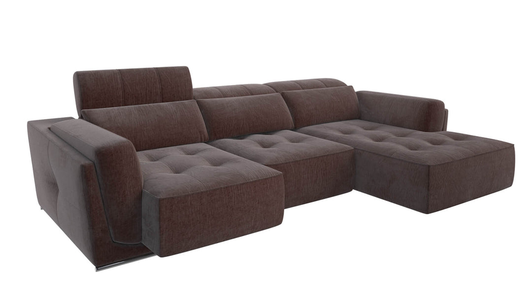 Bilbao Brown Sectional Sofa Right Chaise