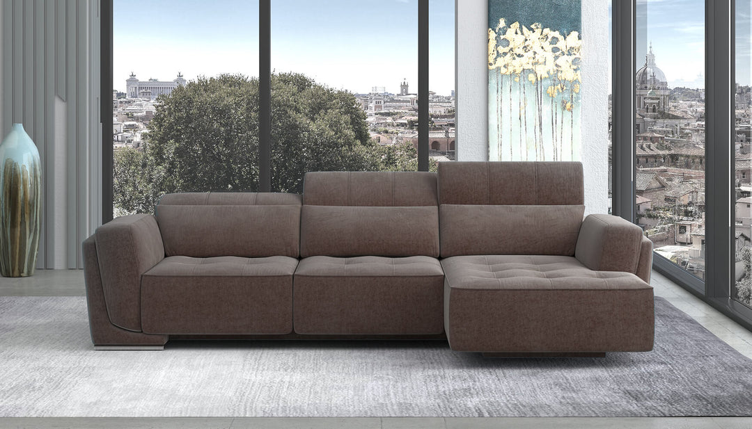 Bilbao Brown Sectional Sofa Right Chaise