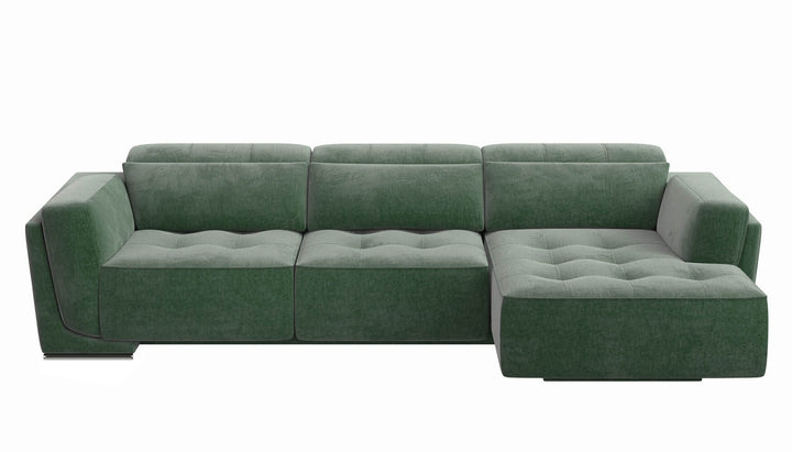 Bilbao Green Sectional Sofa Right Chaise