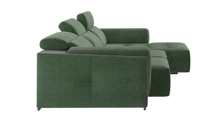 Bilbao Green Sectional Sofa Right Chaise