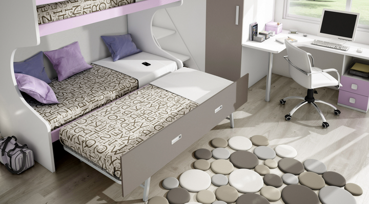 Albacete Aventureros Teen Room with Bunk Trundle Bed IH061