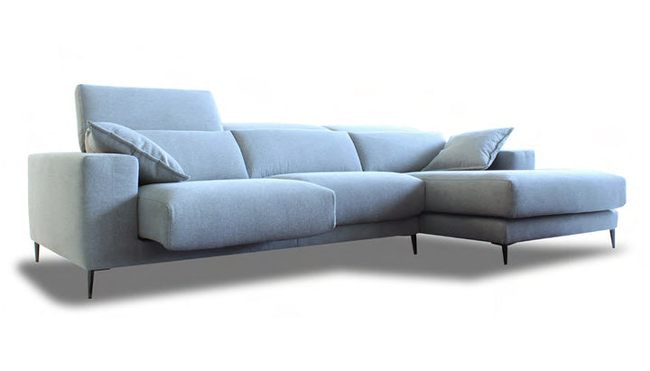 Lugo Gray Sectional Sofa Right Chaise