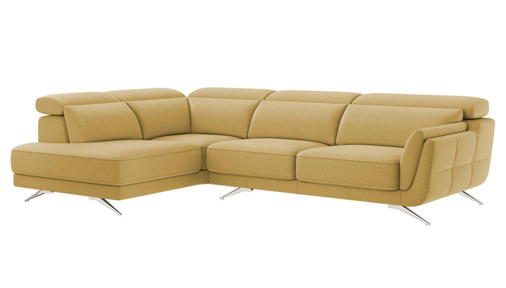 Ronda Yellow Sectional Left Bumper Chaise