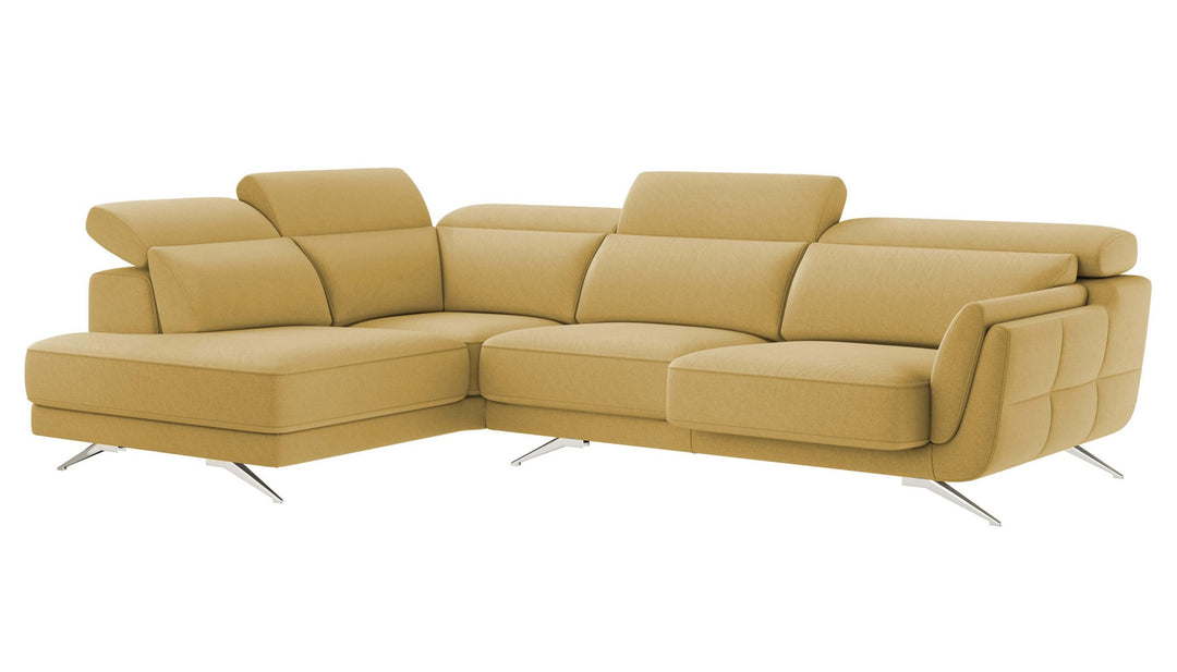 Ronda Yellow Sectional Left Bumper Chaise