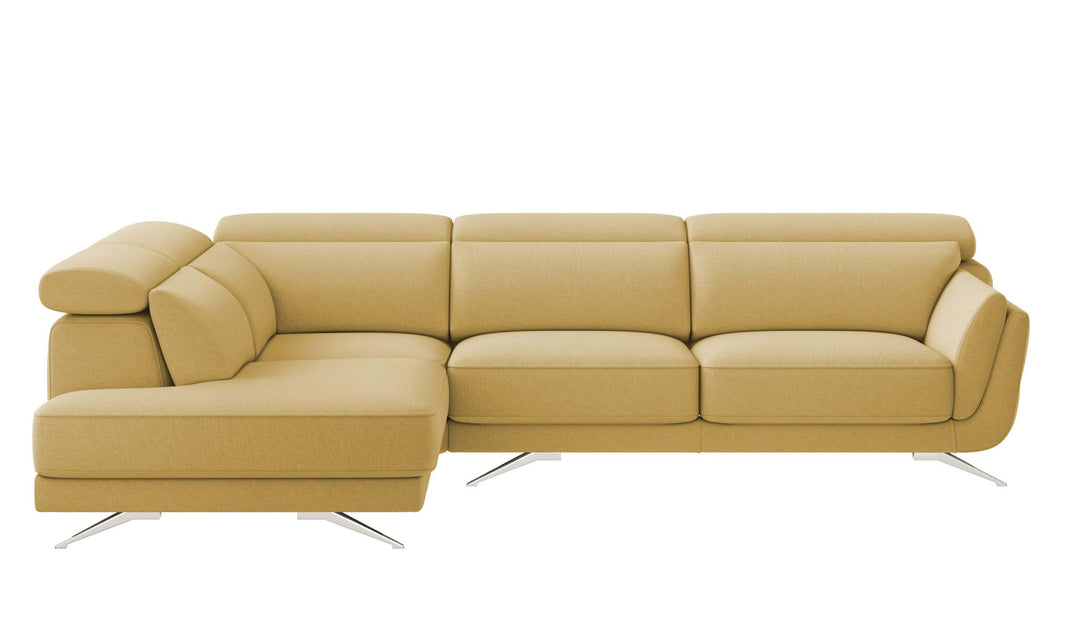 Ronda Yellow Sectional Left Bumper Chaise