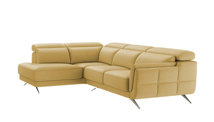 Ronda Yellow Sectional Left Bumper Chaise