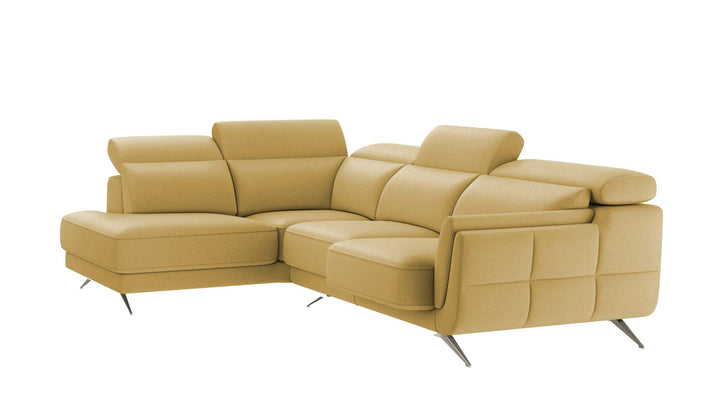 Ronda Yellow Sectional Left Bumper Chaise