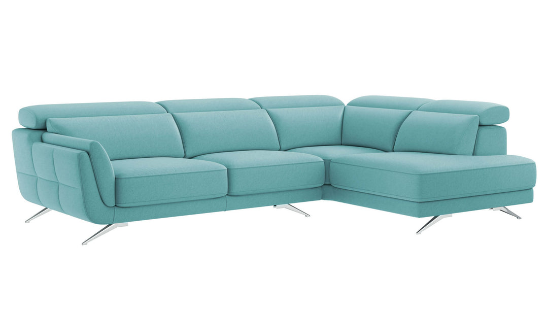 Ronda Turquoise Sectional Right Bumper Chaise