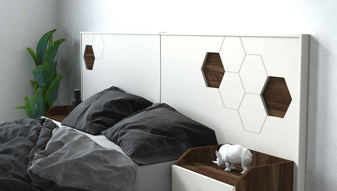 Fresco Bedroom Set: Contemporary Contrast ZN002