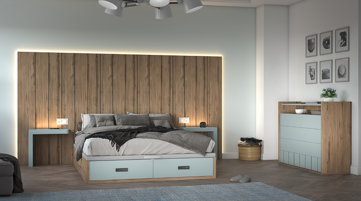 Duero Bedroom Set: Serene Modernity ZN017