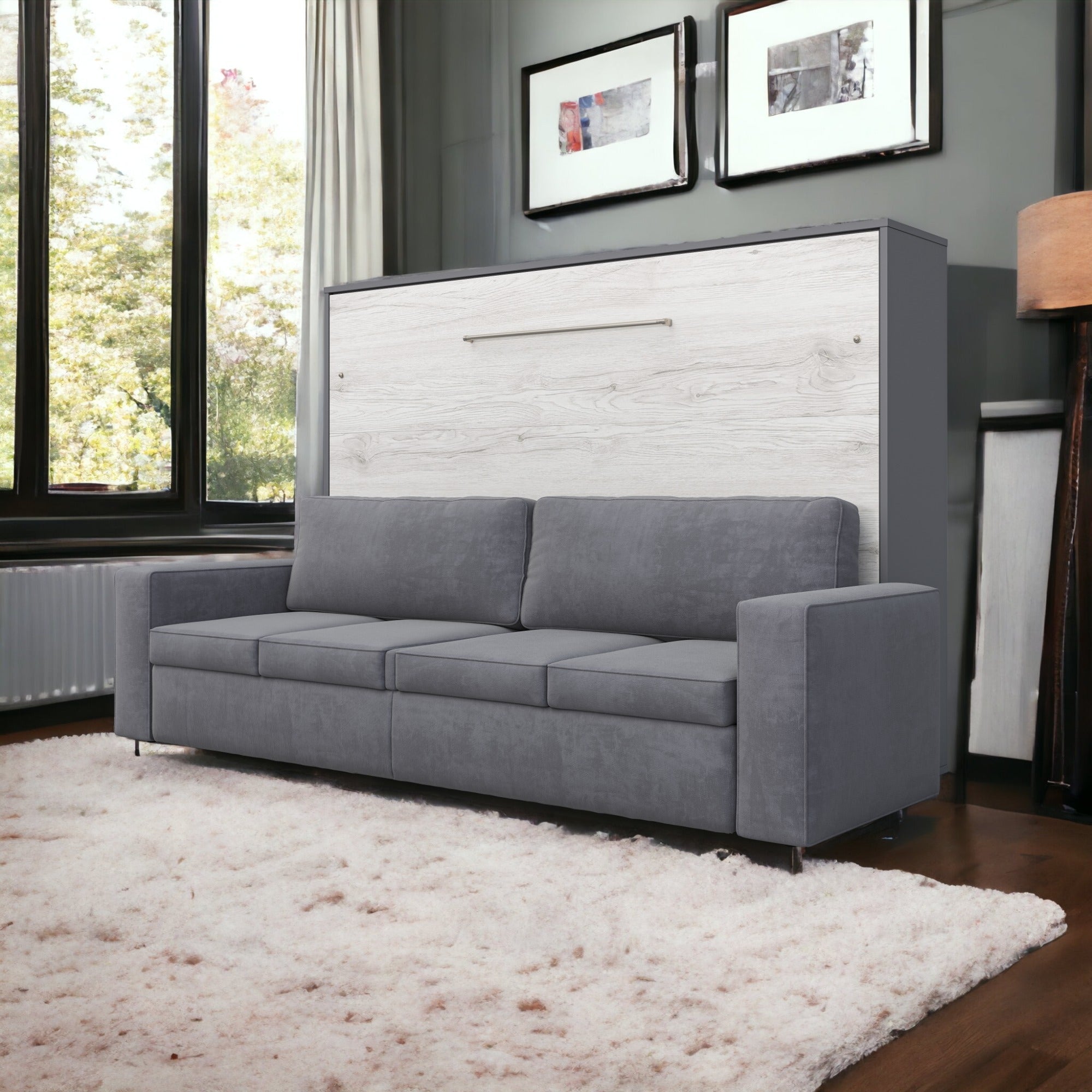Horizontal Murphy bed INVENTO with a Sofa, European Queen – Modern ...