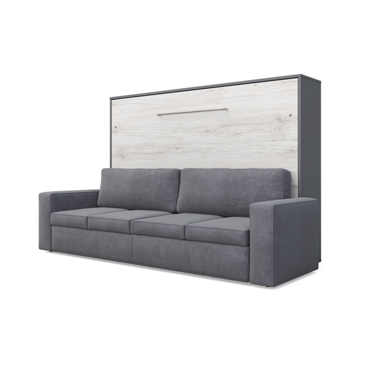 Horizontal Murphy bed INVENTO with a Sofa, European Queen