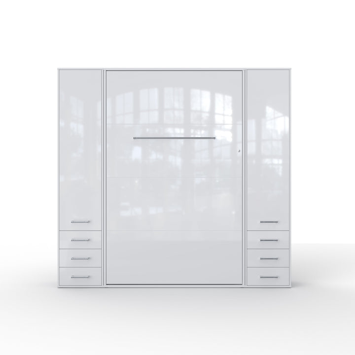Murphy Bed Vertical Invento, European Queen Size with mattress and 2 cabinets, Online sale