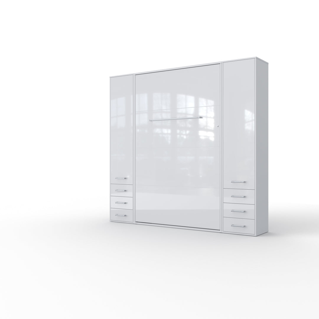 Murphy Bed Vertical Invento, European Queen Size with mattress and 2 cabinets, Online sale