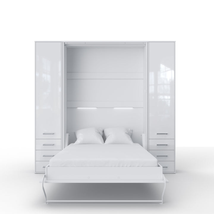 Murphy Bed Vertical Invento, European Queen Size with mattress and 2 cabinets, Online sale