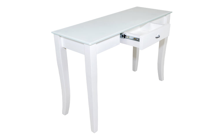 White Console Table FINEZIA with drawer