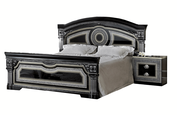 Aida Black/Silver Full Size Bed