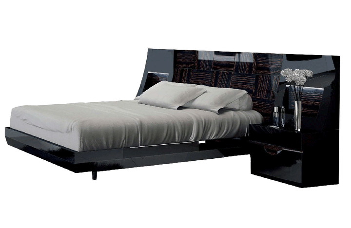 Livorno Range Black Modern Bed